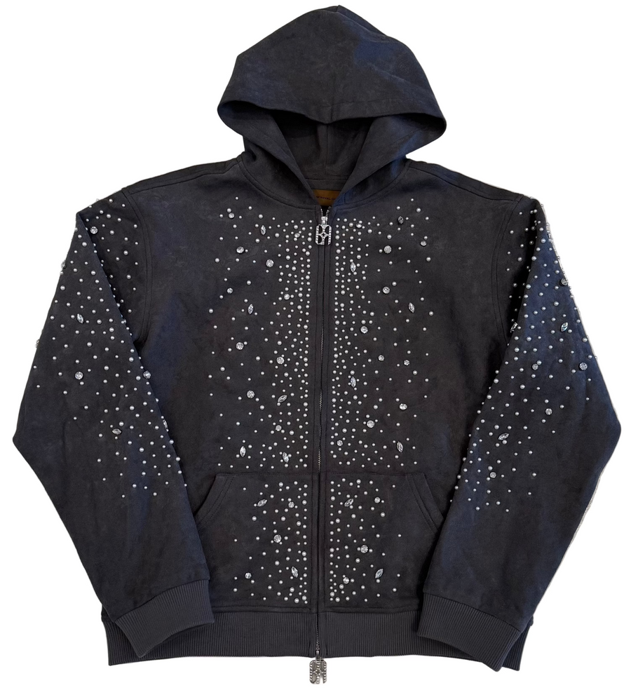 BF | BIRTH OF ROYAL CHILD CASHEW BLOSSOM PEARL ZIPPER HOODIE [USED XL]