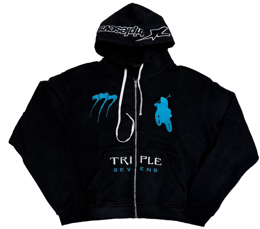 Triple Sevens Motto Hoodie (Black)