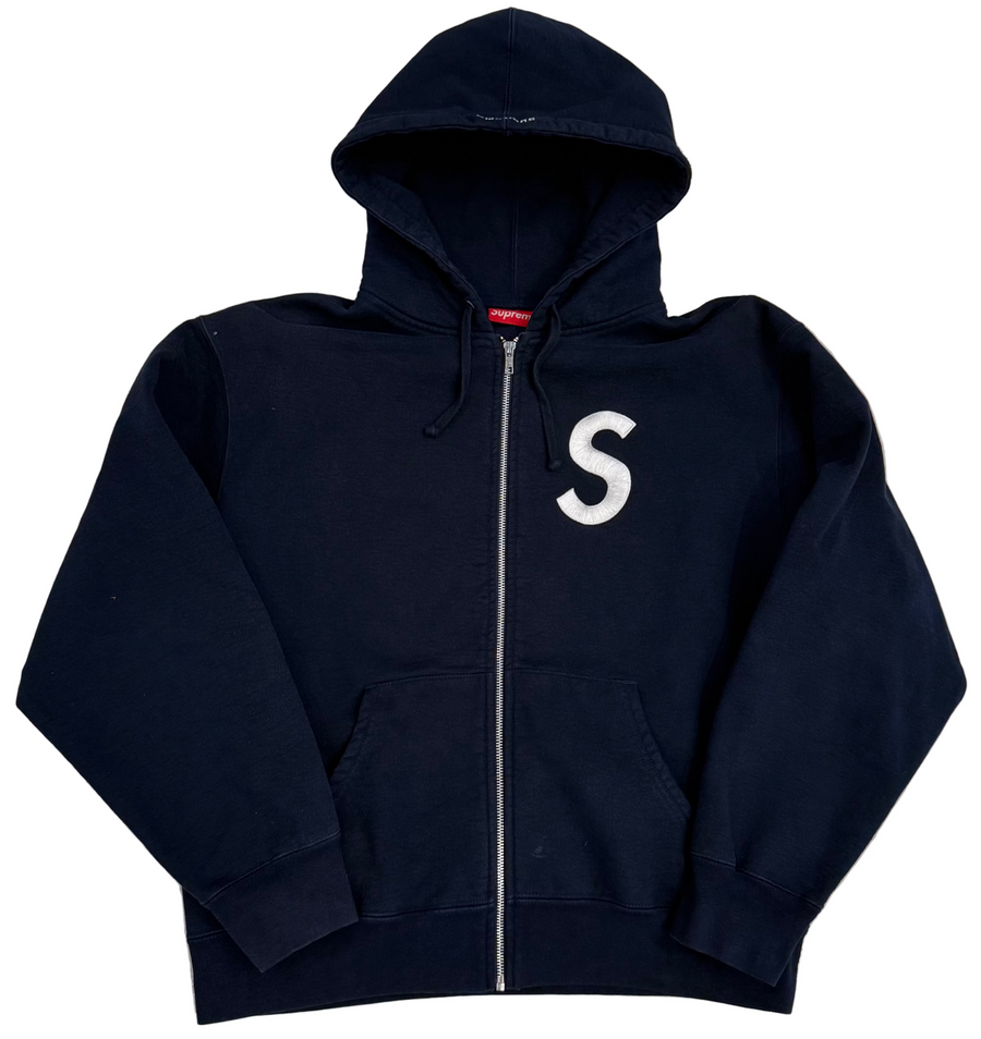 BF | Supreme S Logo Zip Up Hooded Sweatshirt 