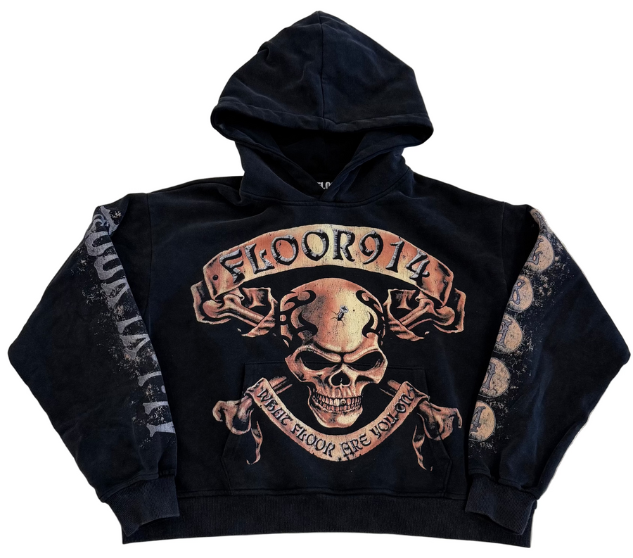BF | FLOOR914 IRON SKULL HOODIE [USED S]