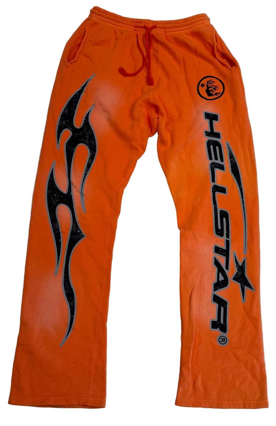 BF | Hellstar Studios Fire Orange Hellstar Sweatpants [USED XL]