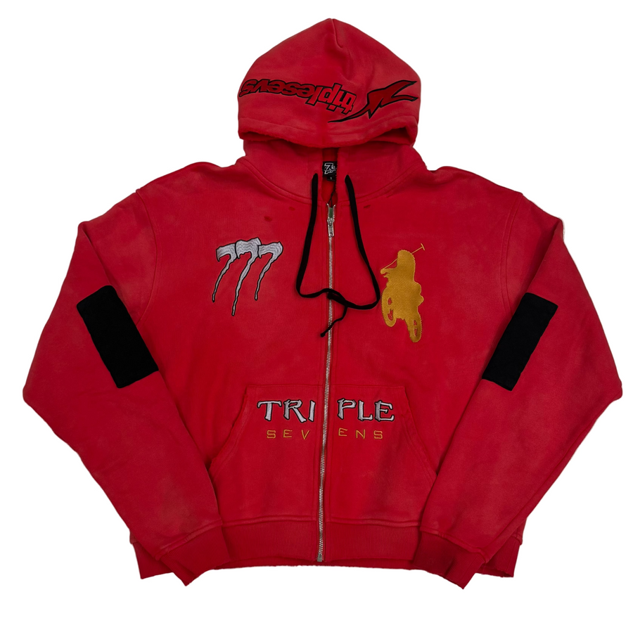 Triple Sevens Motto Complex Hoodie (Red)