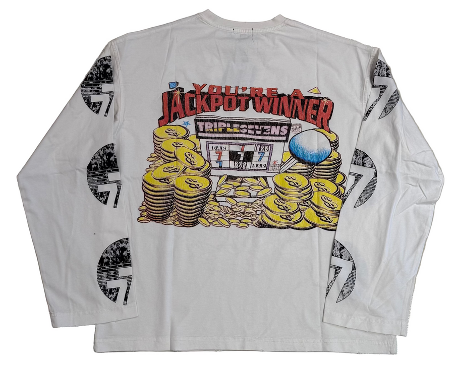 Triple Sevens Lucky Kiss L/S Tee (White)