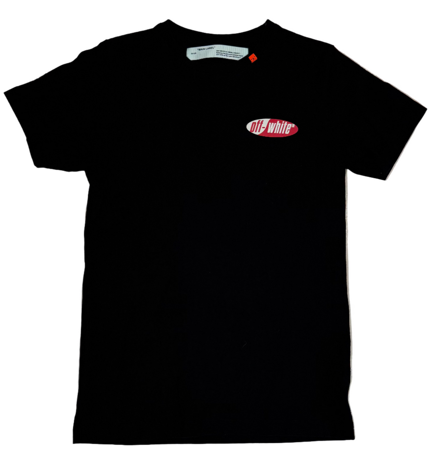 BF |OFF-WHITE Slim Fit Split Logo Print T-Shirt 