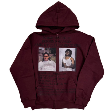 Amis Et Fleurs History of Tommy Wright Zip Up Hoodie