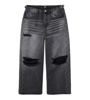 HMDD CRYSTAL H-STAR BAGGIES (BLACK)