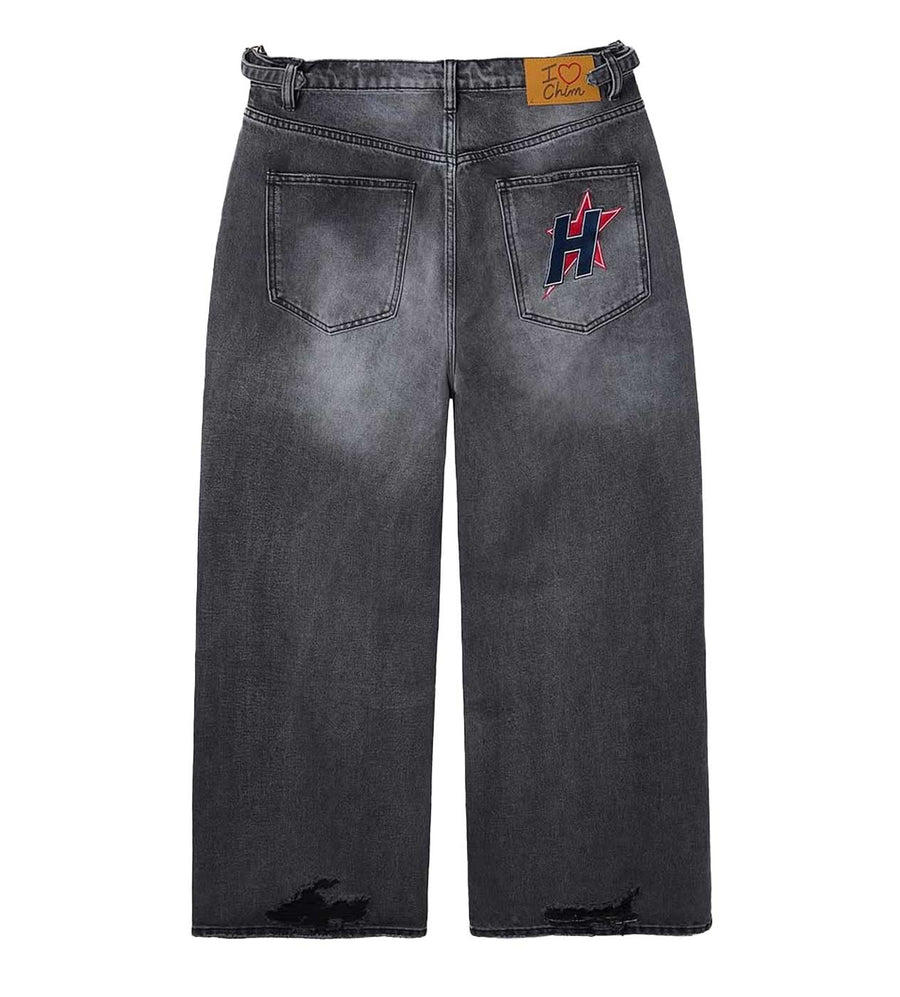 HMDD CRYSTAL H-STAR BAGGIES (BLACK)