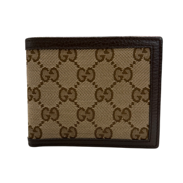 GUCCI BIFOLD WALLET (GG MONOGRAM - BEIGE/EBONY)