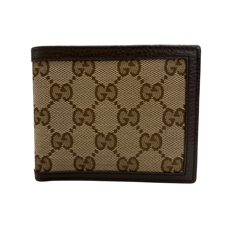 GUCCI BIFOLD WALLET (GG MONOGRAM - BEIGE/EBONY)