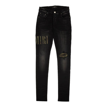Amiri Camo Serif Logo Jean 