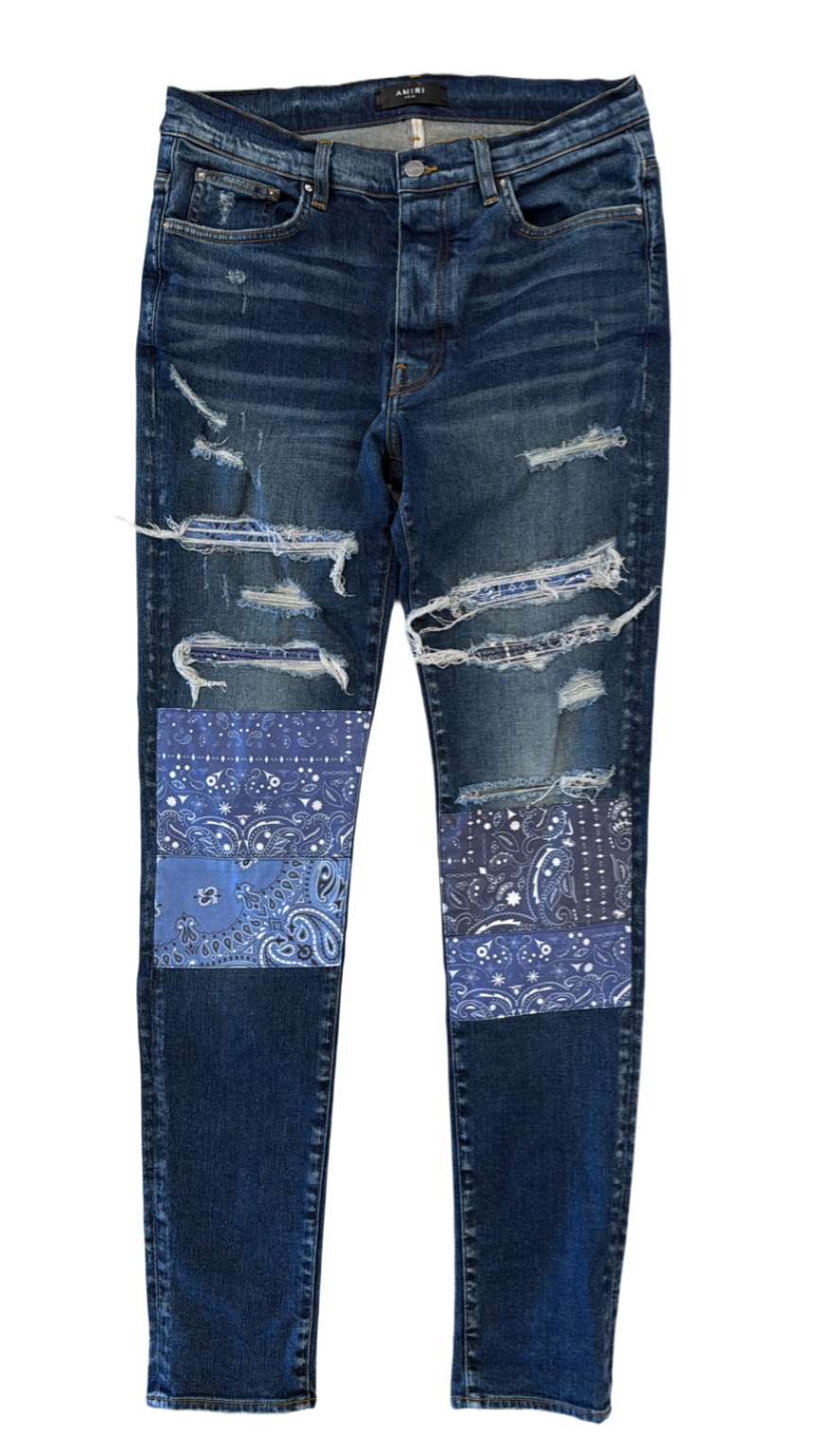 Amiri Vintage Bandana Artpatch Jean 