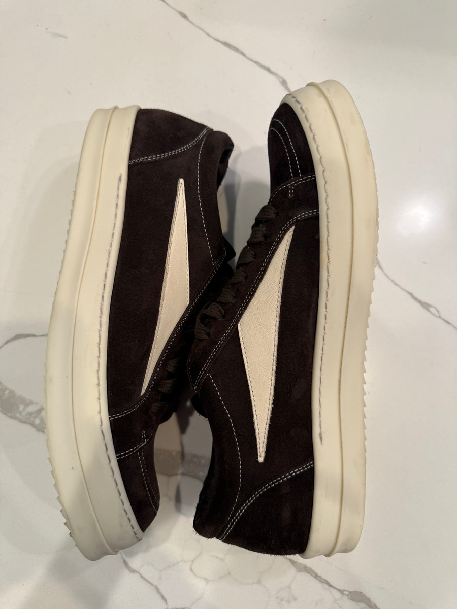 Rick Owens Vintage Mahogany Milk Sneaker (USED 11M)