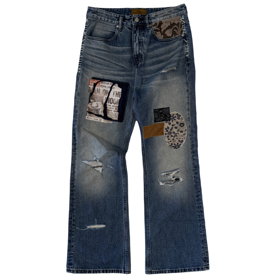 Birth of Royal Child Patchwork Fade Denim Pants [USED S]
