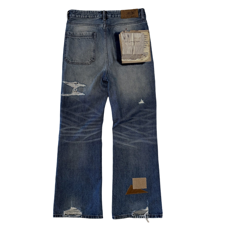 Birth of Royal Child Patchwork Fade Denim Pants [USED S]