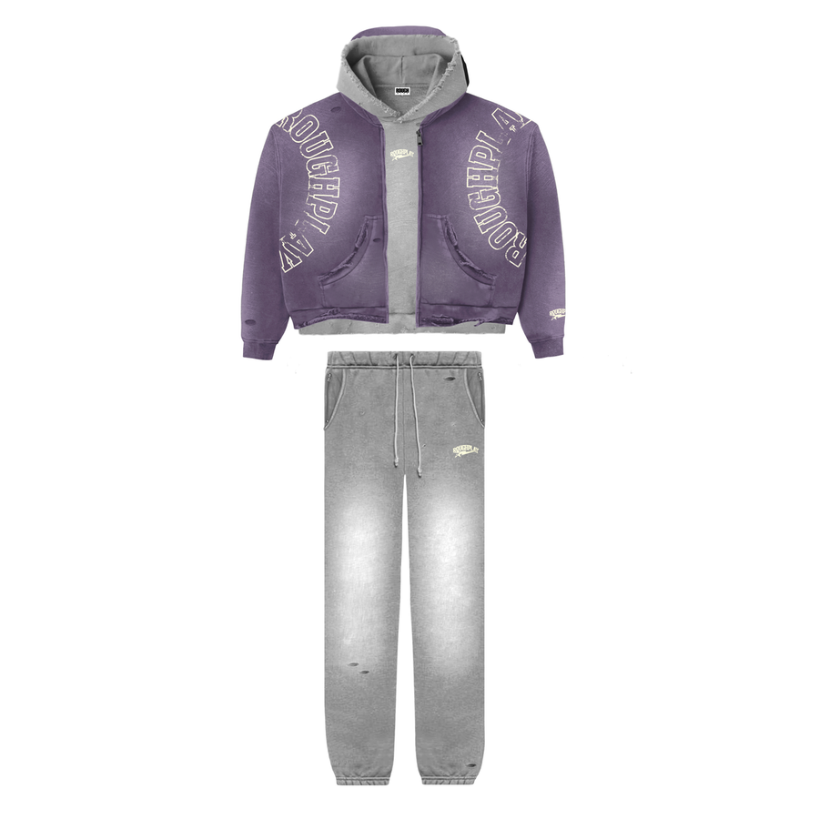 RoughPlay Double Hood Sweatsuit (Grey)