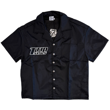 Triple Sevens Black Nylon Button Up