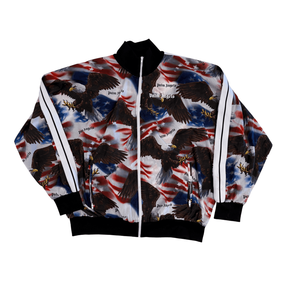 Palm Angels White Nylon Eagles Track Jacket [USED XXXL]