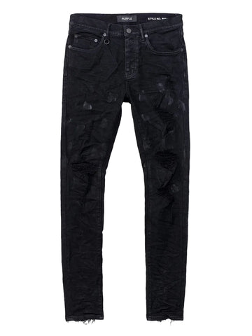Purple Brand Black Oil Spill Jeans