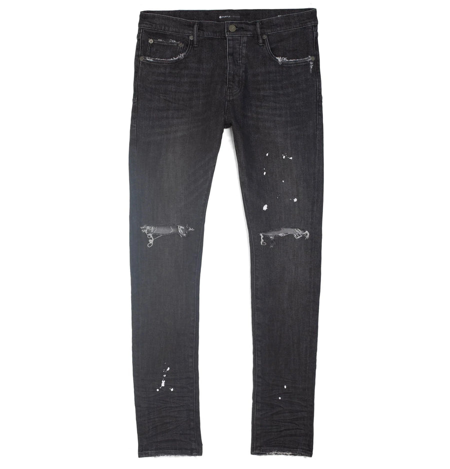 Purple Brand Black Over Spray Jeans