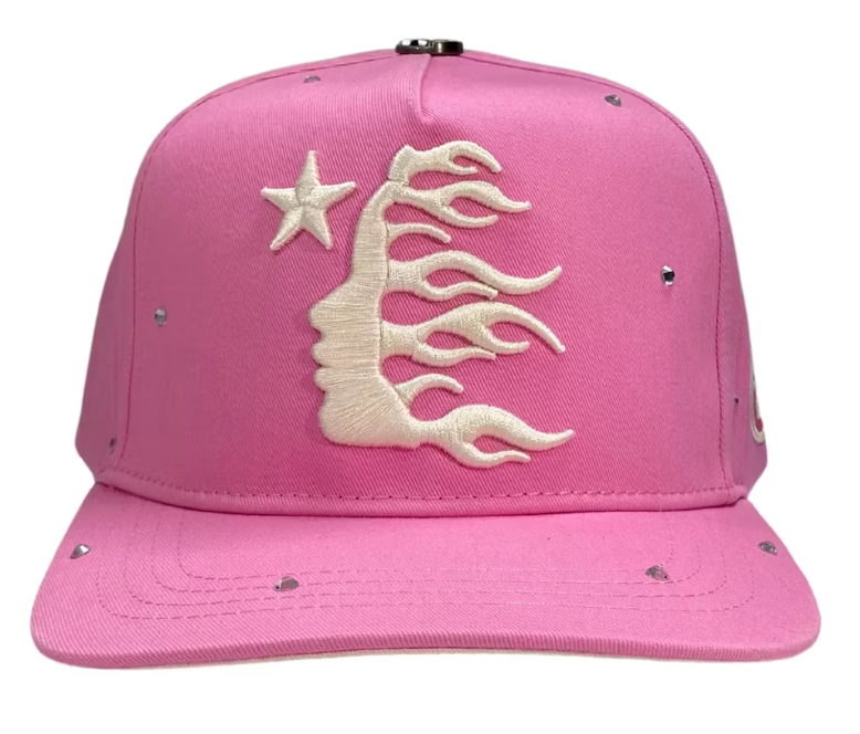 Hellstar Studios OG Logo Rhinestone Snapback Hat Pink