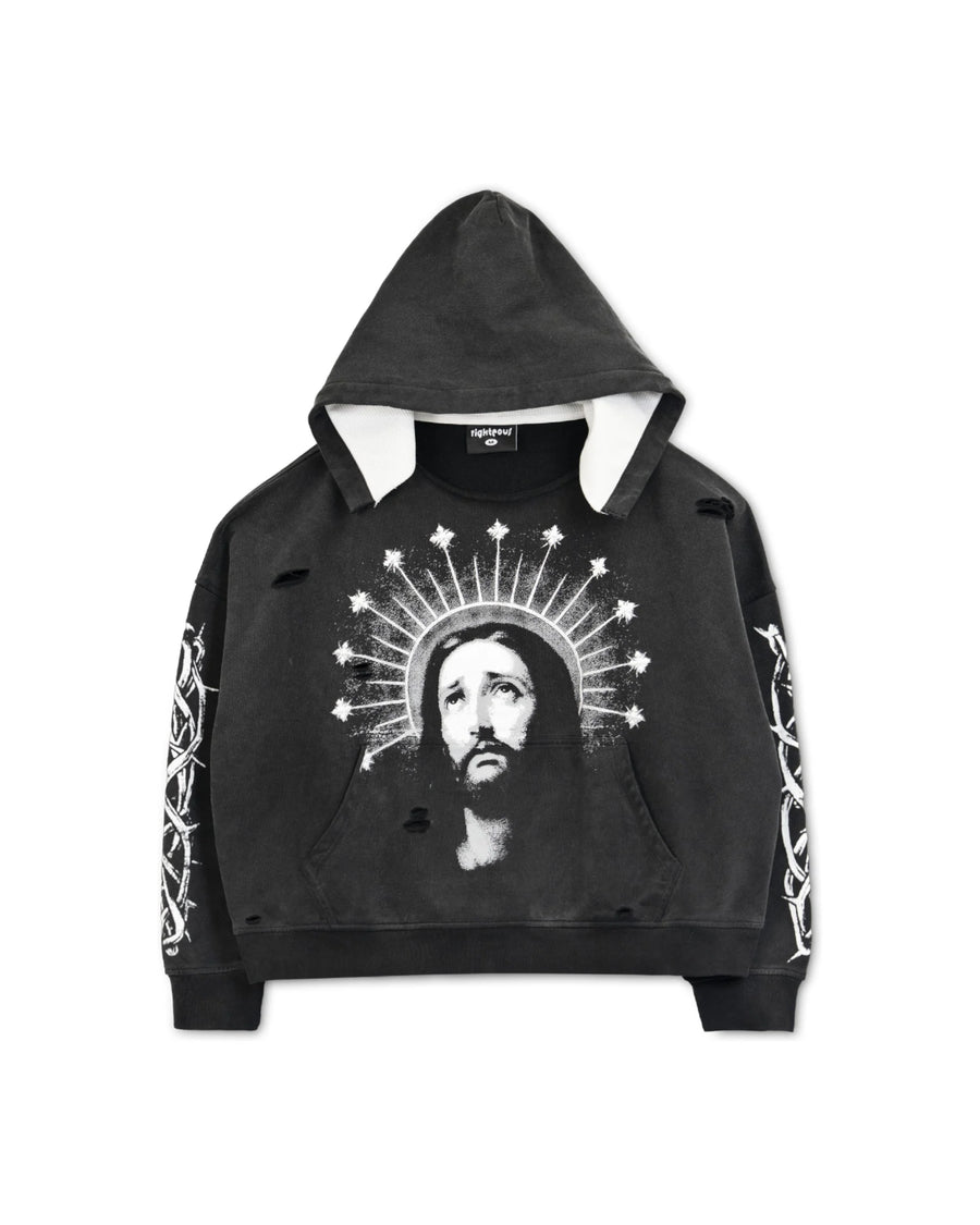 Righteous Crown of Light Distressed Hoodie