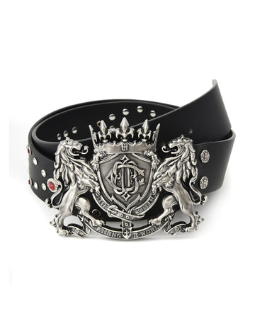 BIRTH OF ROYAL CHILD LION MEDAL LEATHER BELT