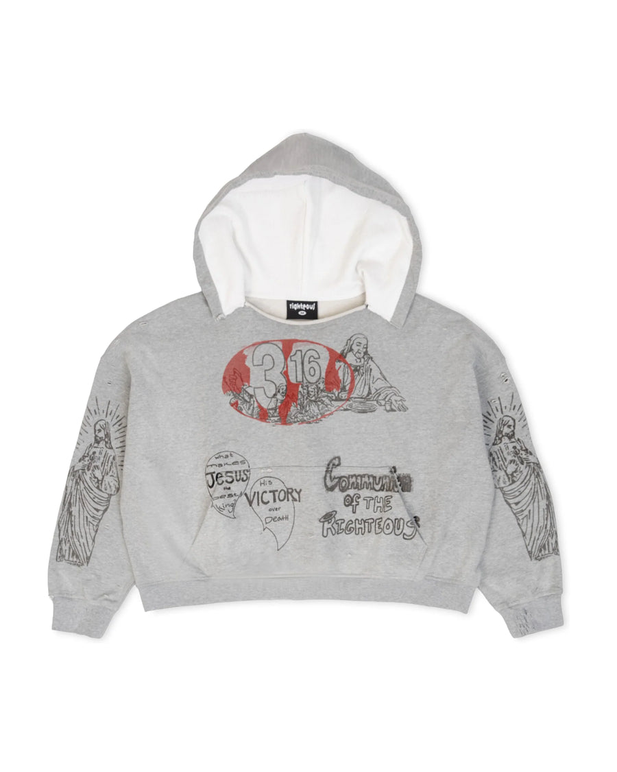 Righteous 3:16 Distressed Hoodie