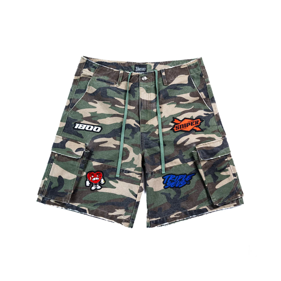 Triple Sevens Sniper Camo Shorts