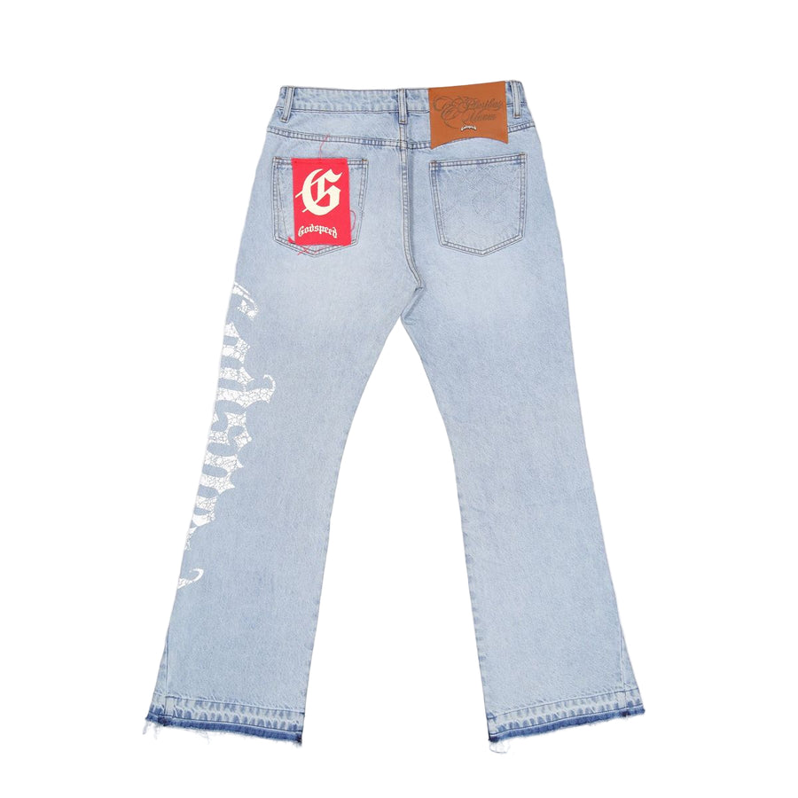 Godspeed OG Logo Flared Denim Printed 