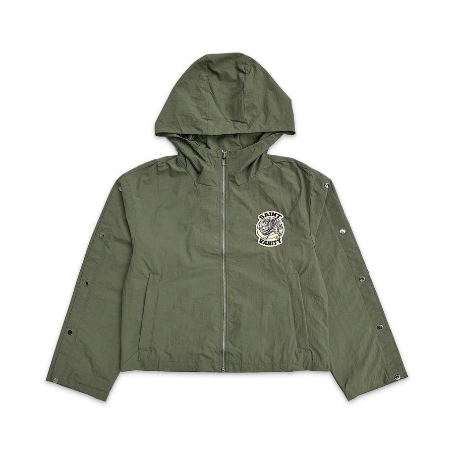 Saint Vanity Nylon Hooded Track Set (Army Green)
