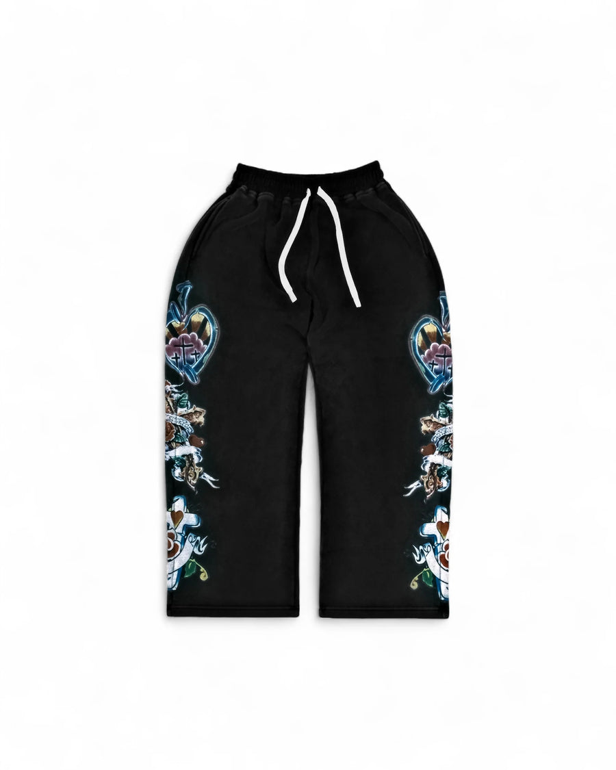 Righteous Black Baggy Sweats