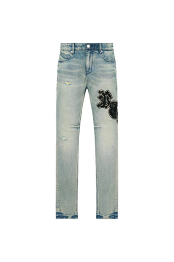 RTA Bryant Skinny Jean | Ocean Shade OG Patch