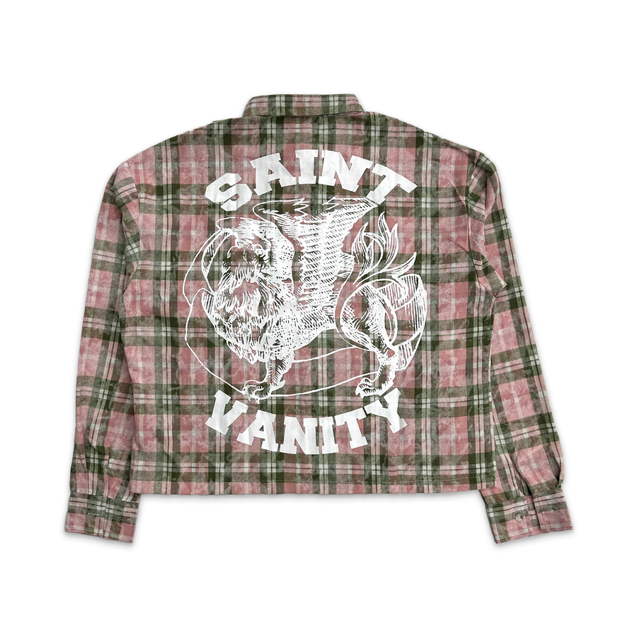 Saint Vanity Classic Logo Flannel (Pink/Green)