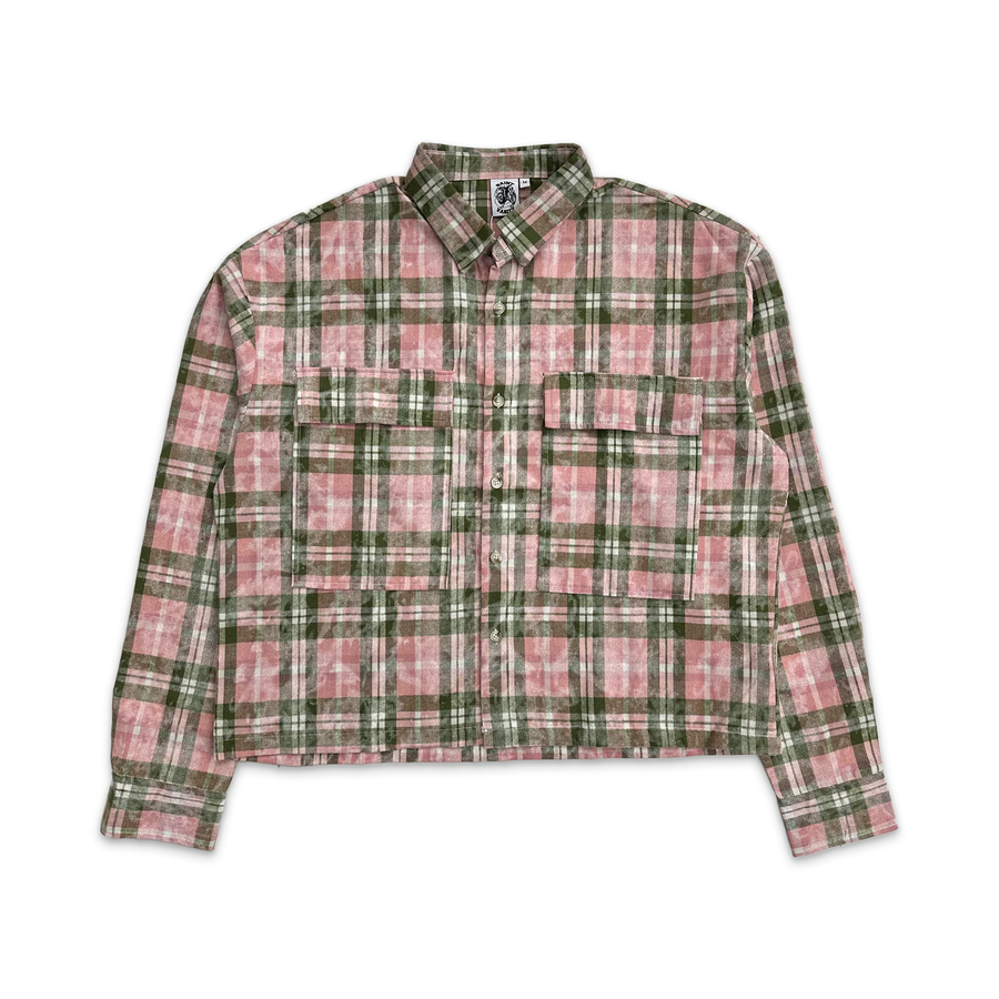 Saint Vanity Classic Logo Flannel (Pink/Green)