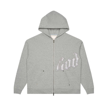 Godspeed OG Logo Hoodie (Grey/Silver Satin)