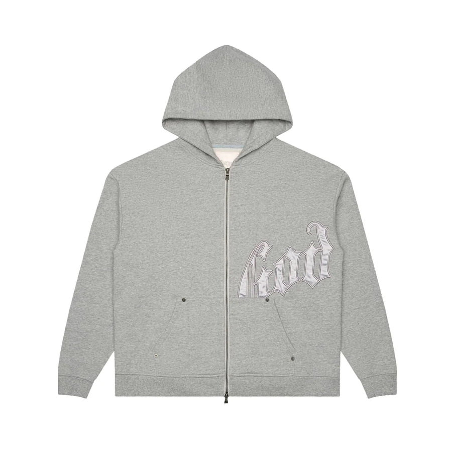 Godspeed OG Logo Hoodie (Grey/Silver Satin)