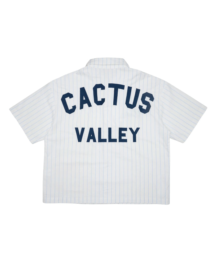 AZVA Valley Pinstripe Shirt (White)