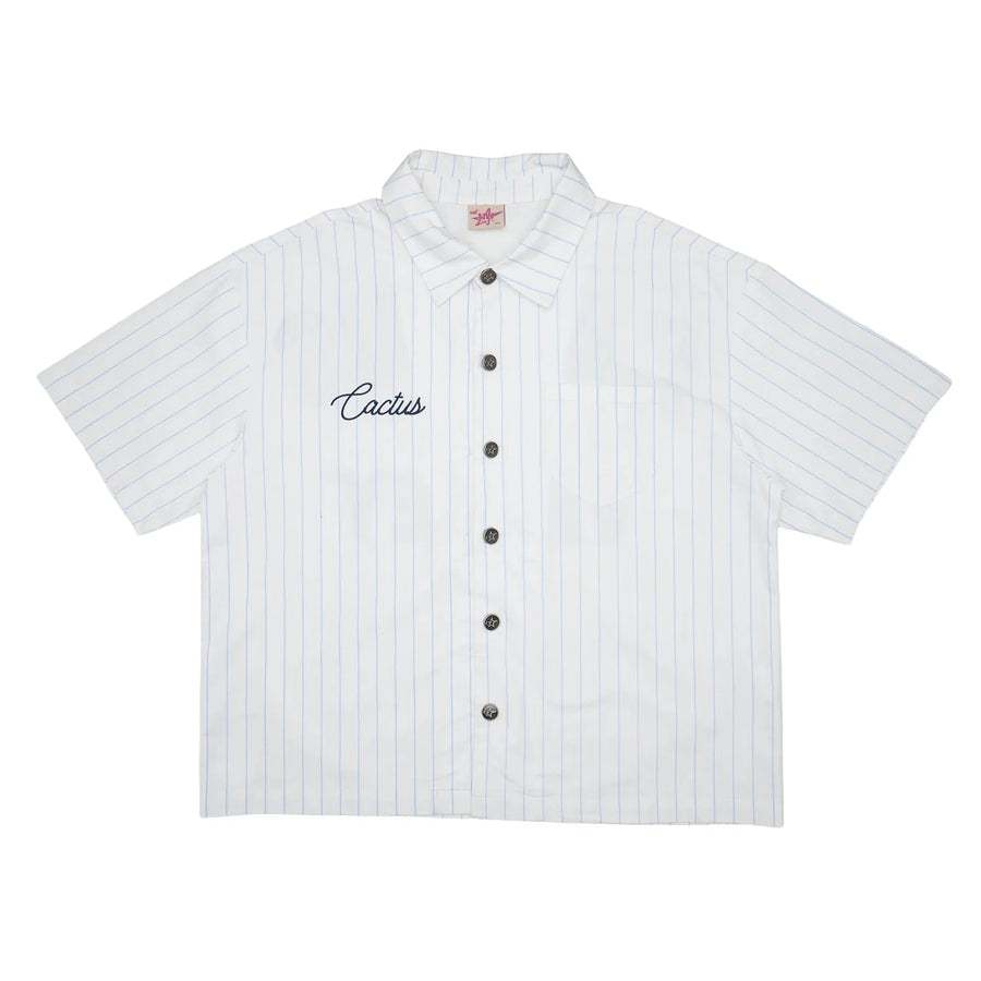 AZVA Valley Pinstripe Shirt (White)