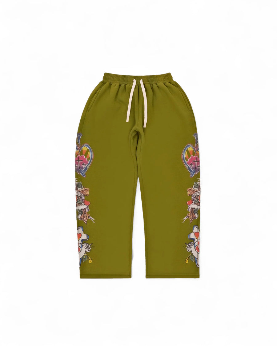 Righteous Olive Baggy Sweats
